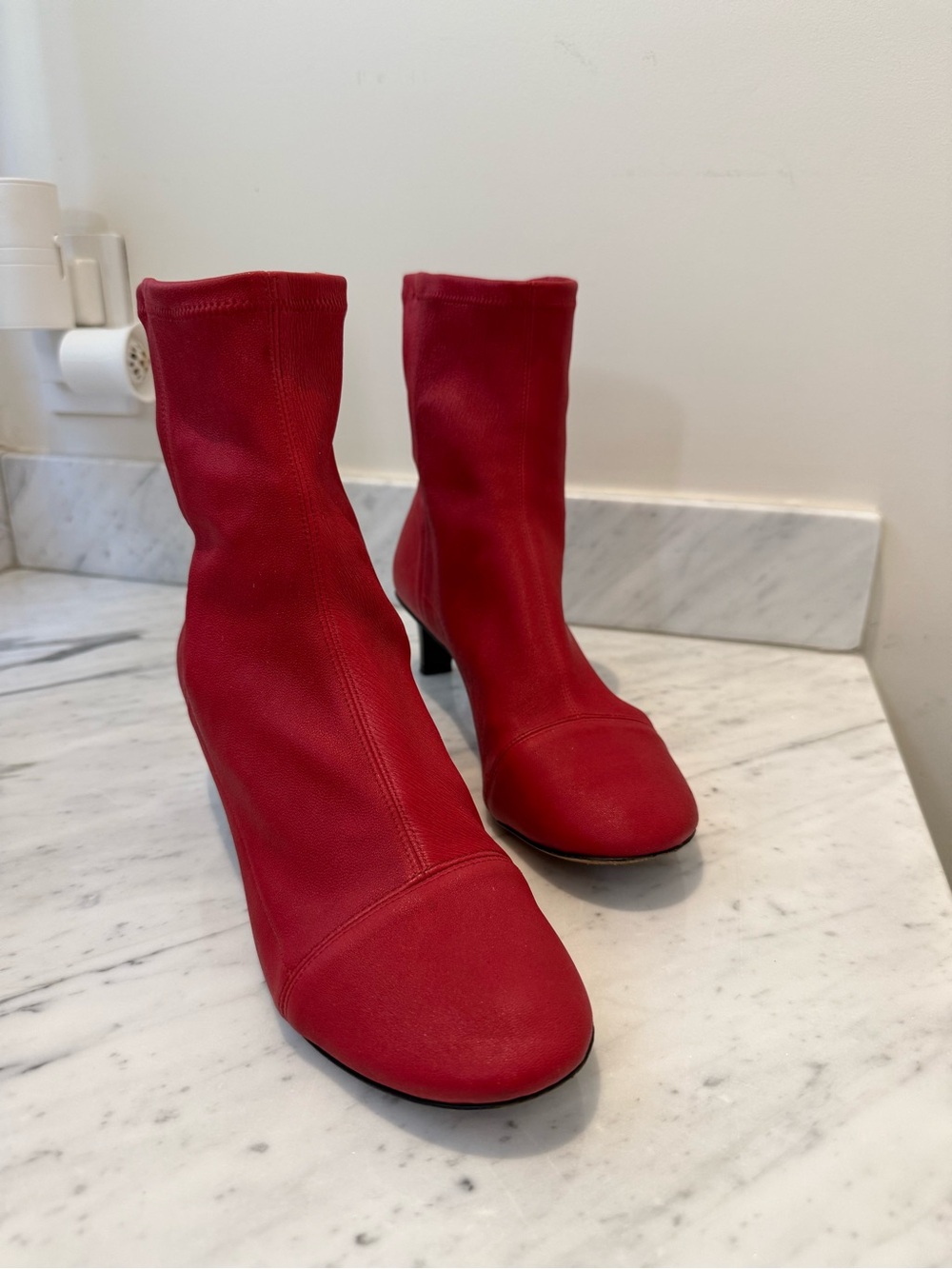 Isabel Marant Red Stretch Ankle Boots